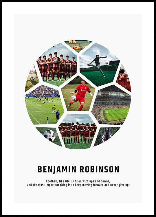 Custom Soccer Photo Collage Poster