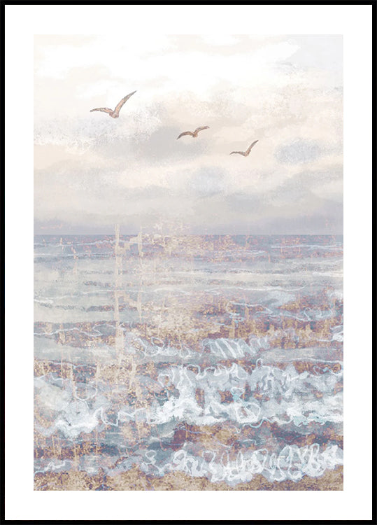 Watercolor Seascape Serenity Poster