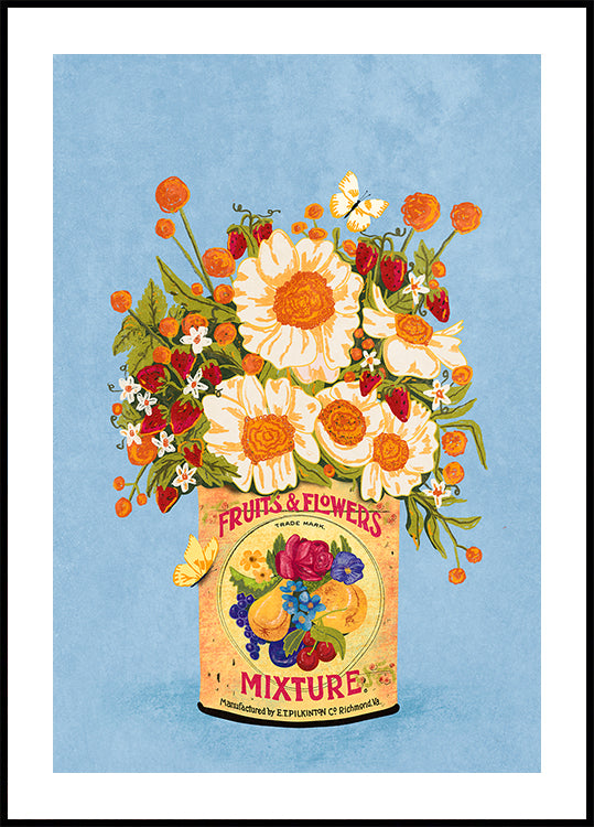 Flowers In a Vintage Tea Can