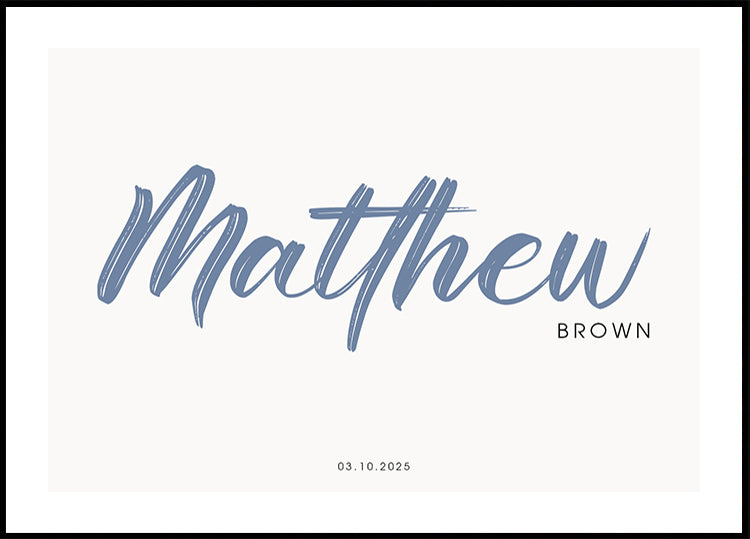 Baby Name Personalized Minimalist Poster