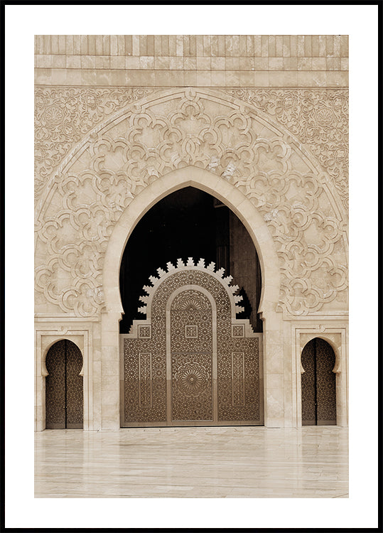 Ornate Main Door of Hassan II Mosque, Casablanca Poster