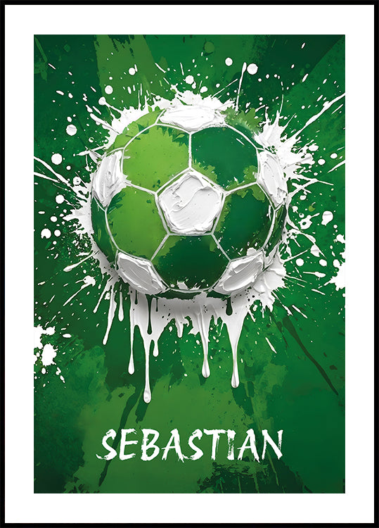 Graffiti Football Personal Name Poster