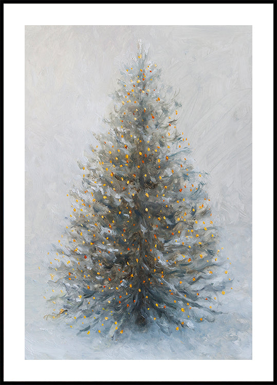 Christmas Tree  In Snow Poster