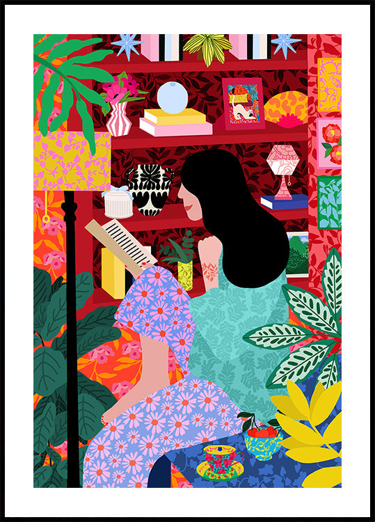 Girl Reading Her Favorite Book