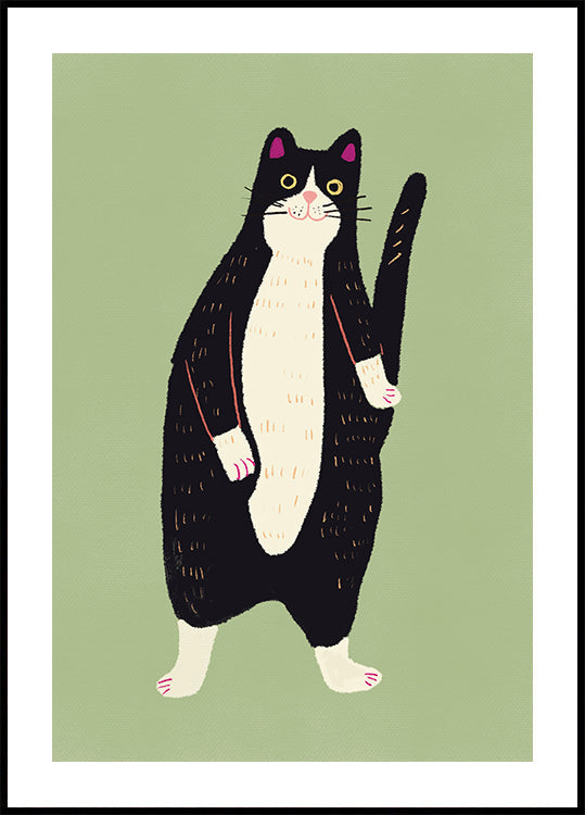 Black and white cat 02 Poster