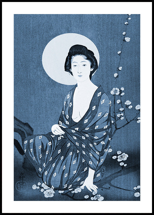 Japanese Midnight Blue Poster