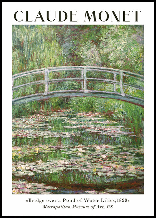 Claude Monet - Bridge Over a Pond of Water Lilies Poster