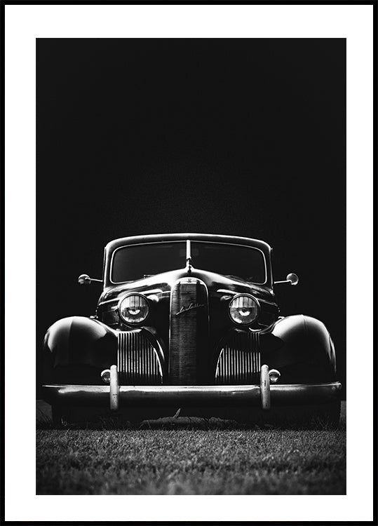 Old Black Car Poster