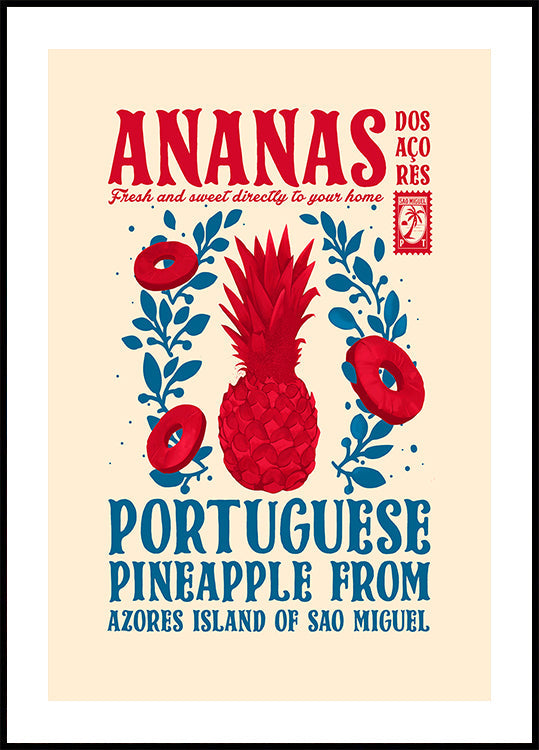 Pineapple kitchen print Poster