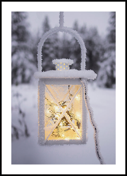Flashlight Covered with Frost Poster