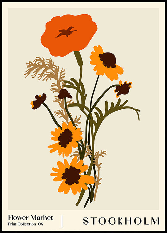 Flower Market. Stockholm Poster