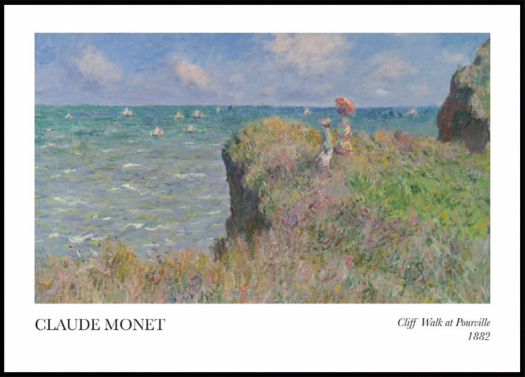 Claude Monet - Cliff Walk at Pourville Poster