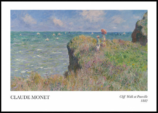 Claude Monet - Cliff Walk at Pourville Poster