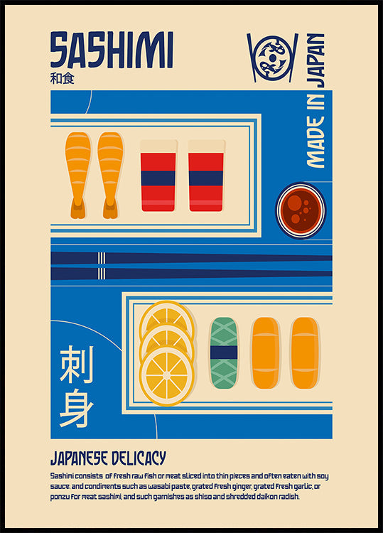 Sashimi Japanese Food Print