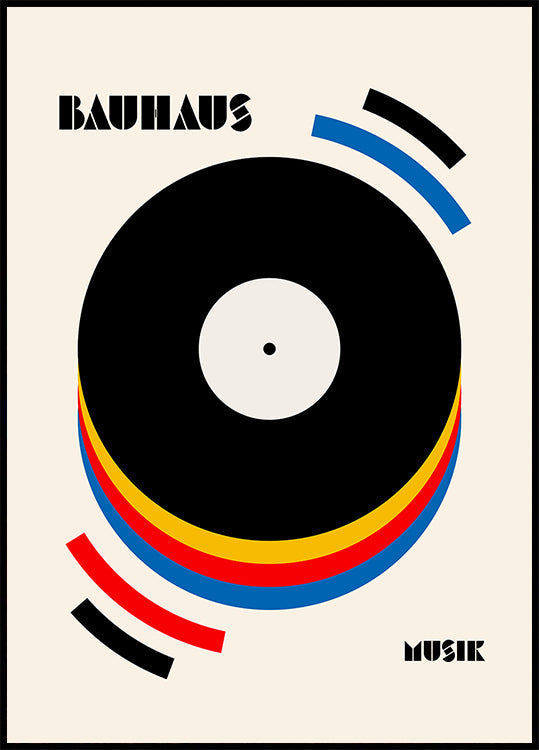 Bauhaus Musik Retro Illustration Poster