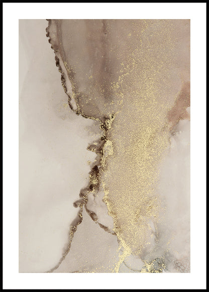 Abstract Gold Flow Poster