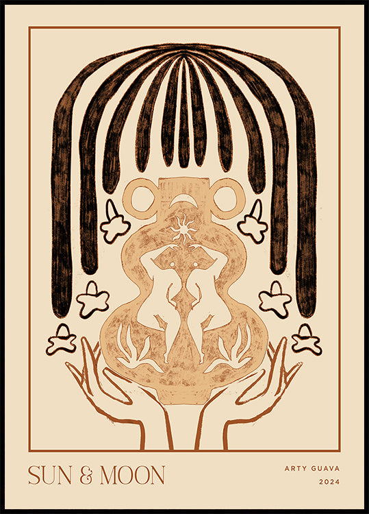 Vessel Collection : Sun &amp; Moon (LineArt) Poster Poster
