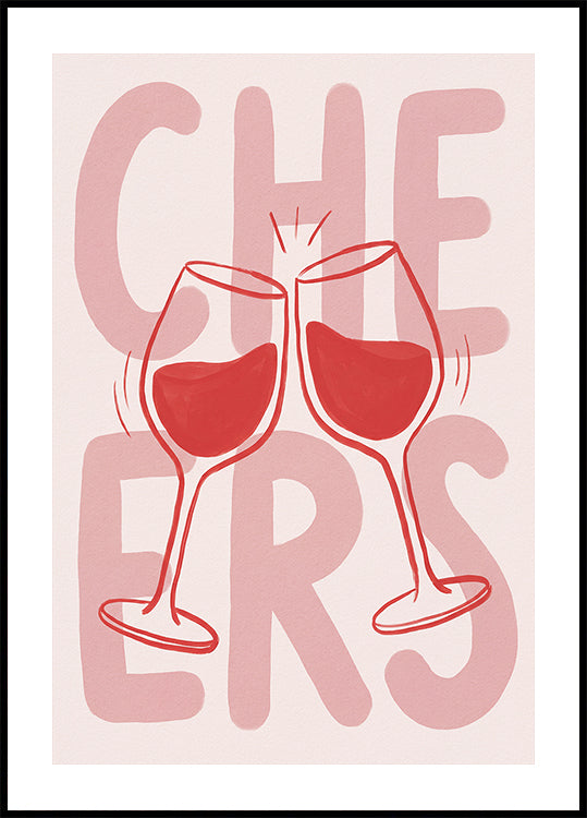 Cheers In Pink Poster