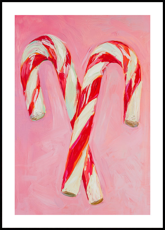 Candy Cane Delight Poster