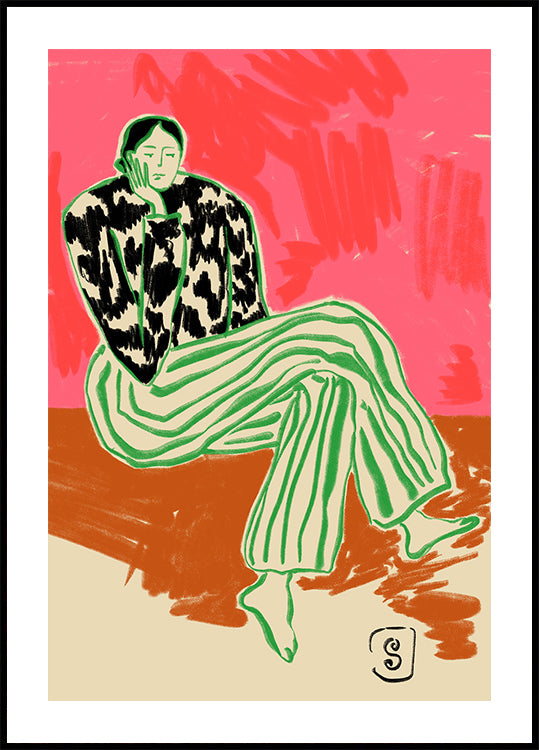 Calm Woman Portrait Poster