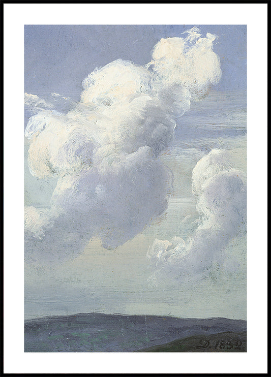 Cloud Study by J.C. Dahl  Poster