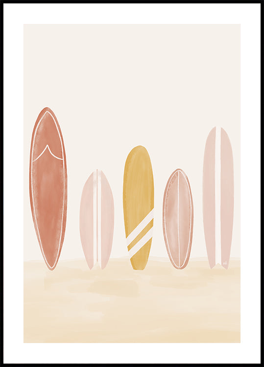 Boho Surfboards Poster