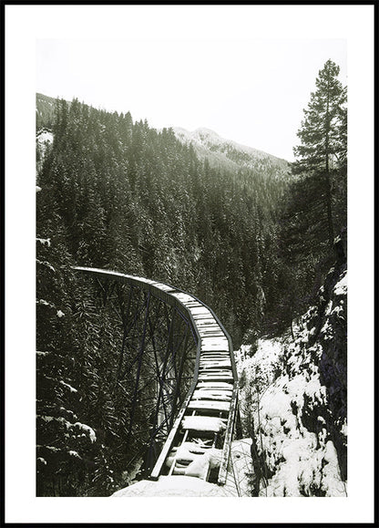 Winter Railroad Poster