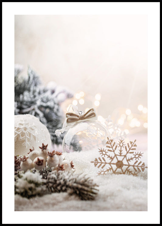 Christmas White Decorations Poster