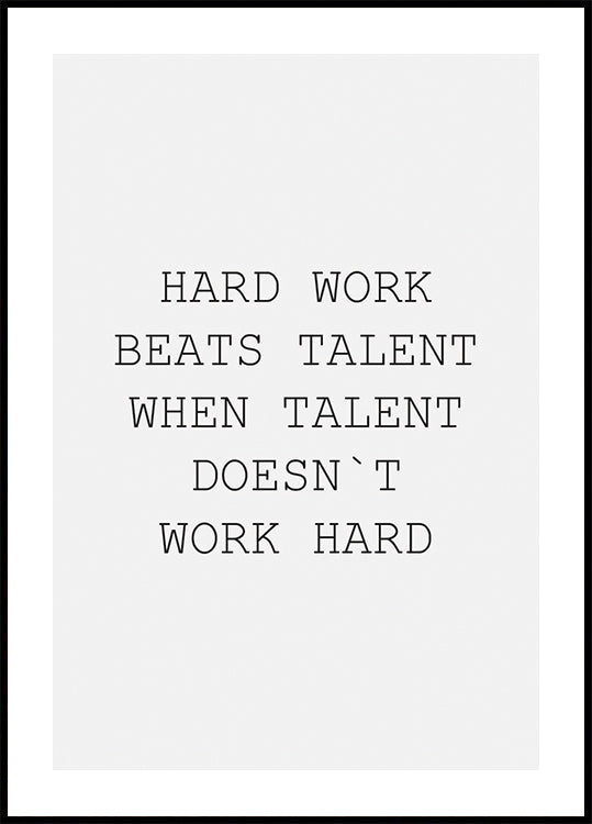 Hard Work Poster