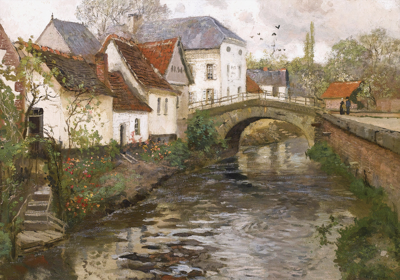 Small Town Near La Panne by Frits Thaulow Poster