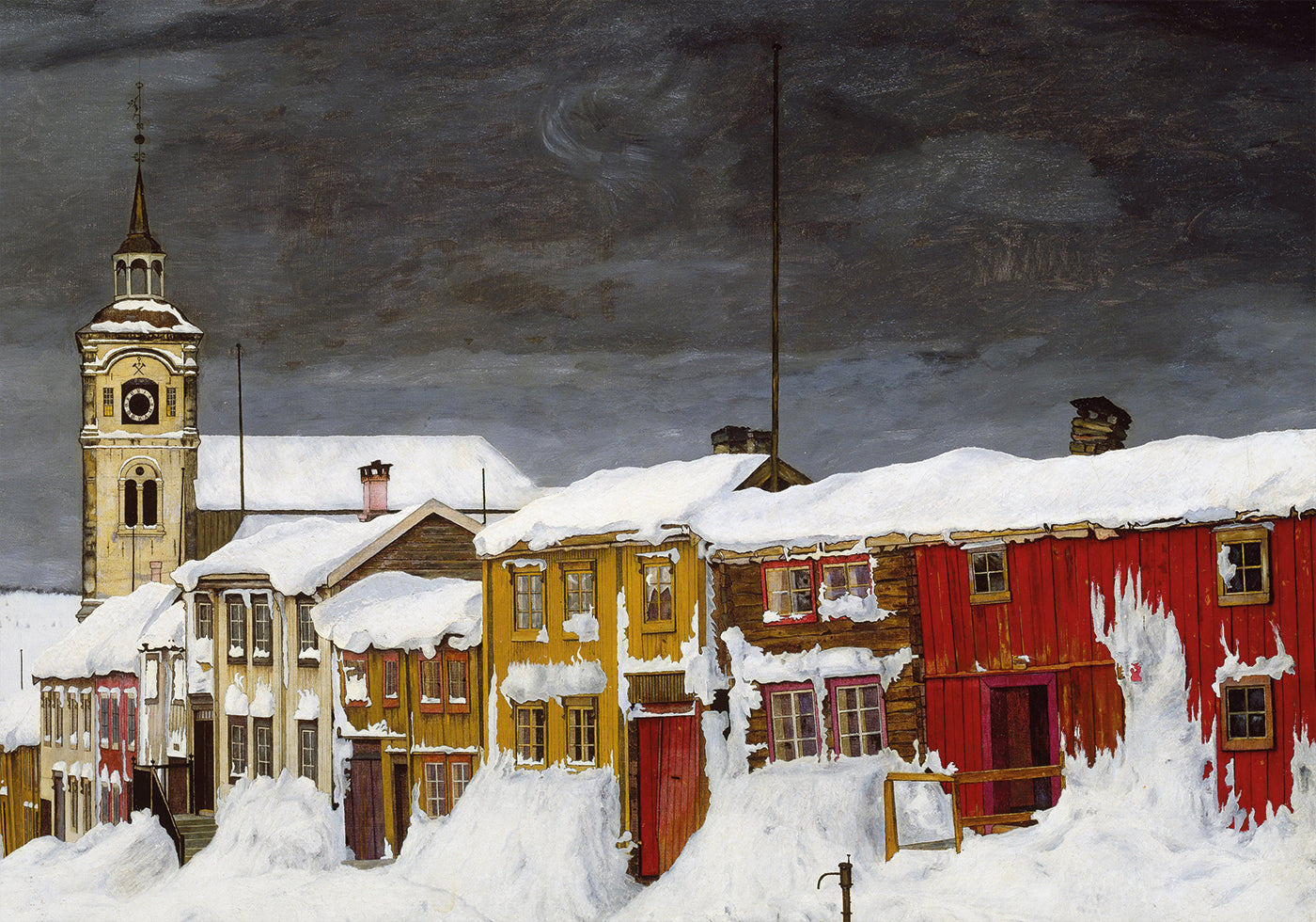 Gate i Røros By Harald Sohlberg Poster