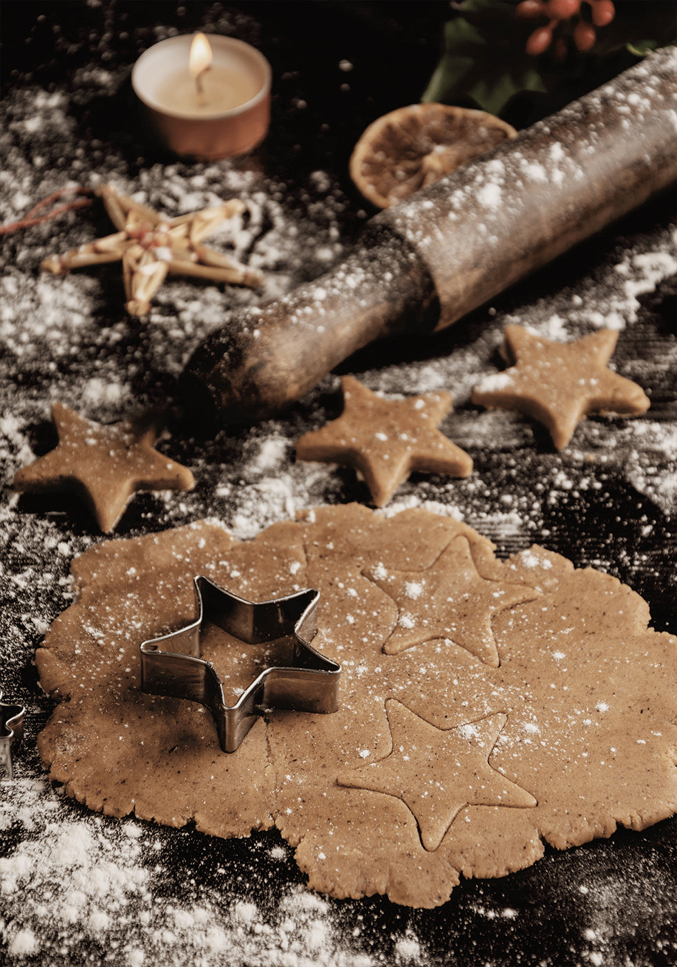 Festive Gingerbread Baking Scene Poster