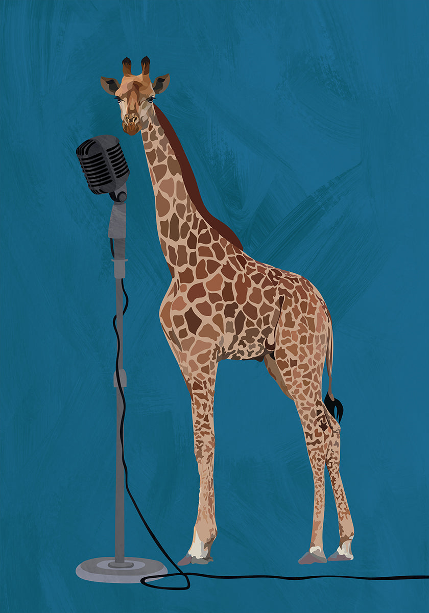 Giraffe Jam Session Poster