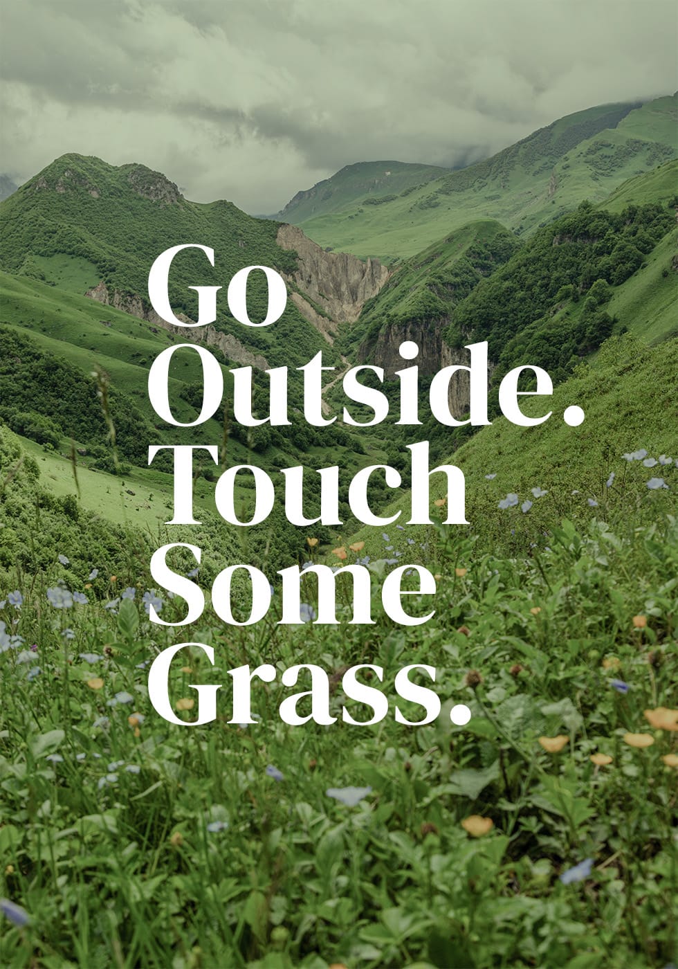 Go Outside Touch Some Grass Poster