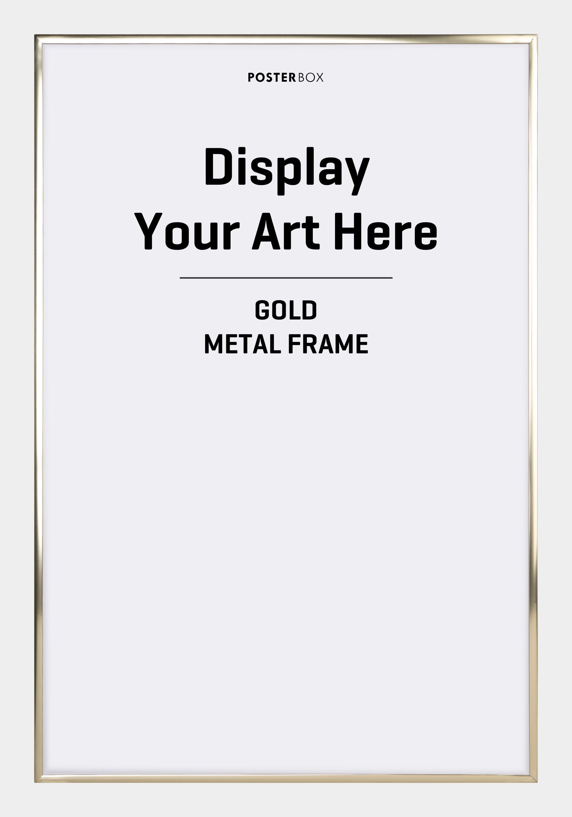 Guldfärgad metallram