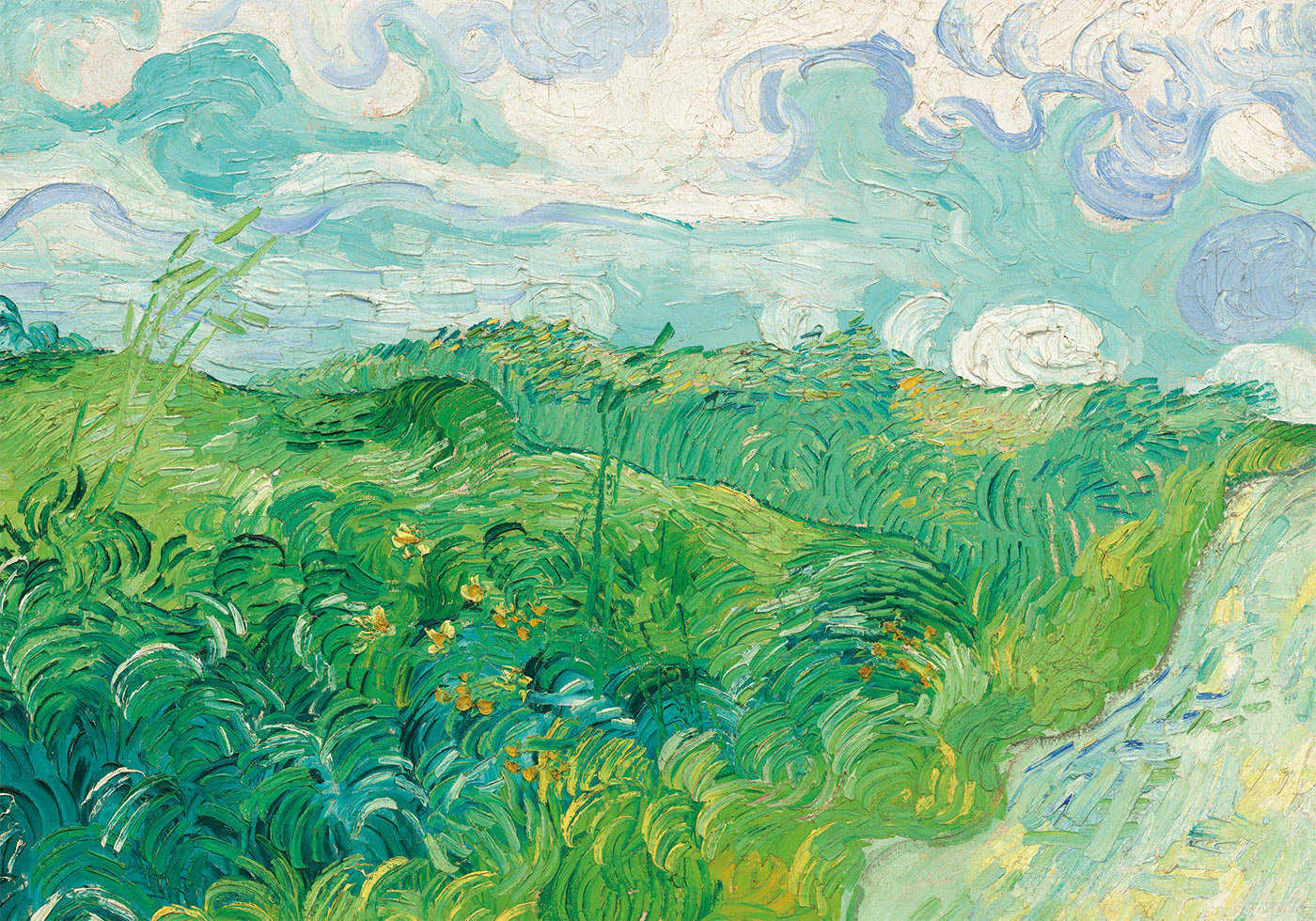 Green Wheat Fields Auvers By Vincent van Gogh Poster