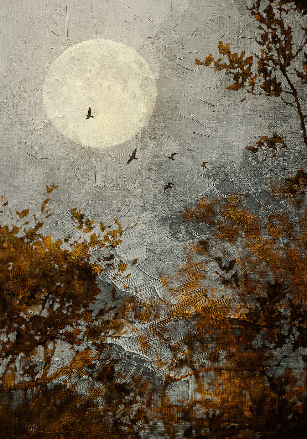 Halloween Full Moon Poster