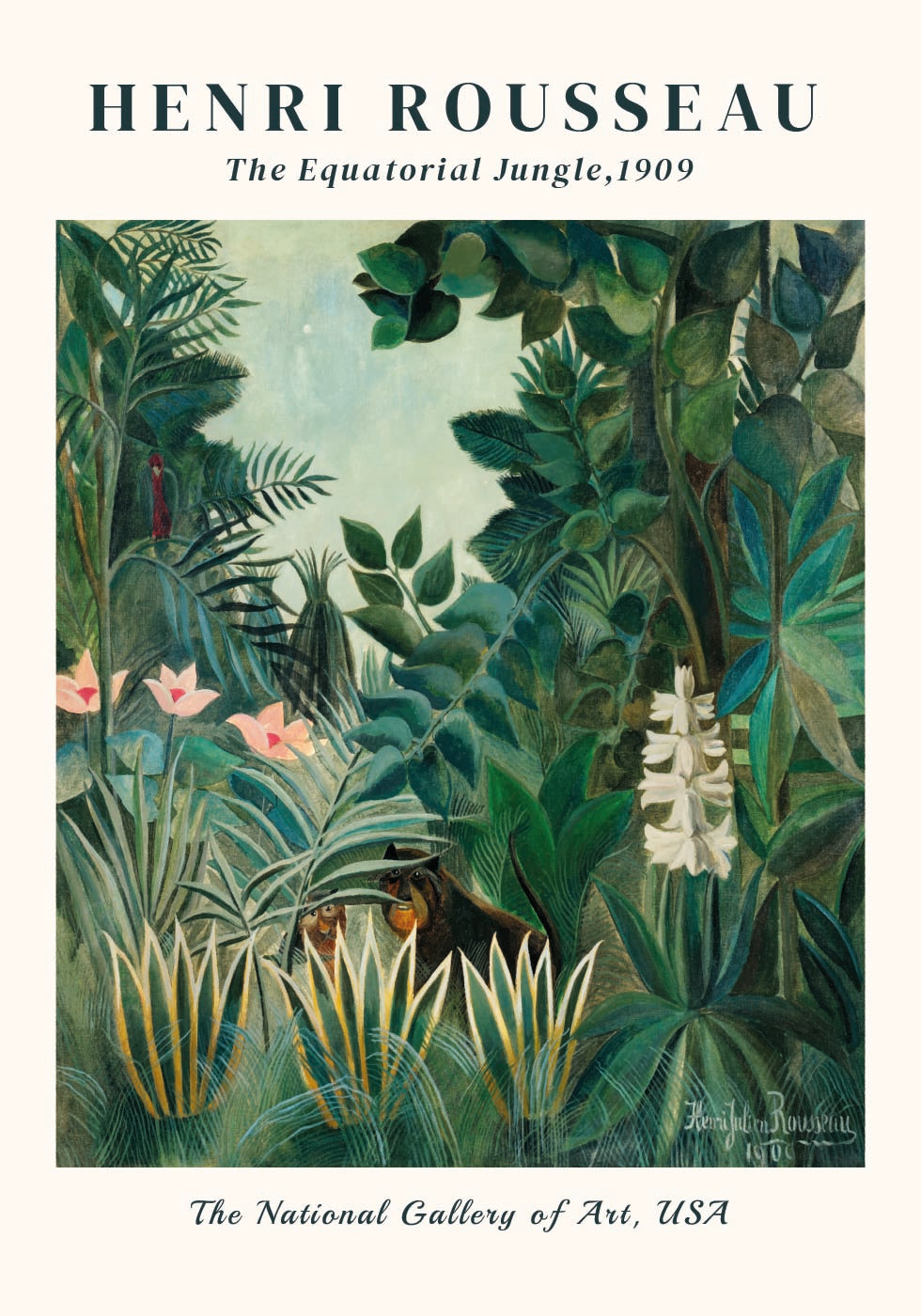 Henri Rousseau - The Equatorial Jungle Poster