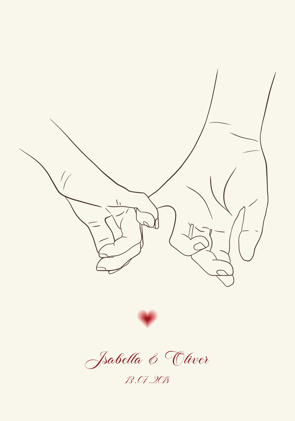 Holding Hands Personalized Poster