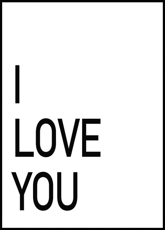 Minimalistic Love Statement Poster