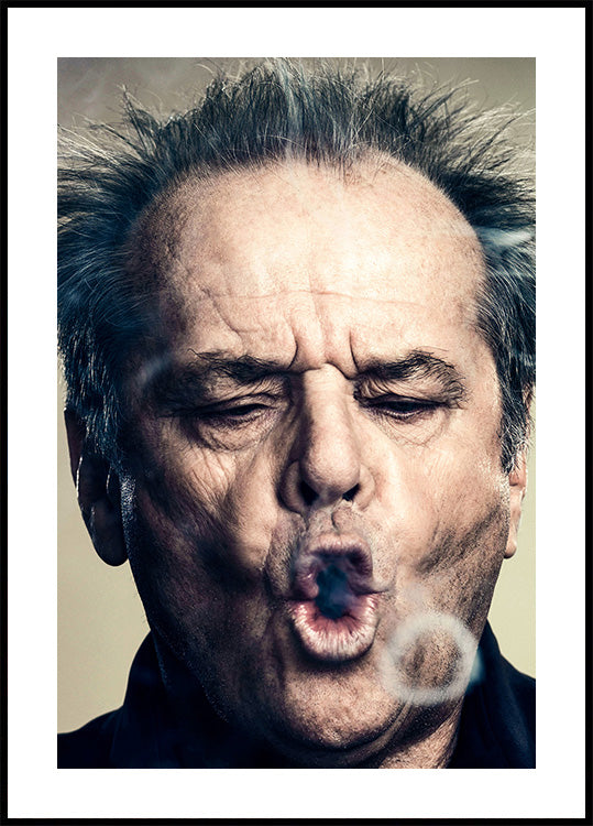 Jack Nicholson Smoking Portrait Poster