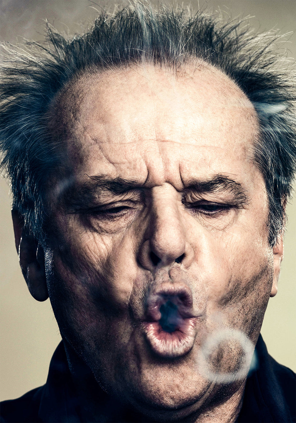 Jack Nicholson Smoking Portrait Poster