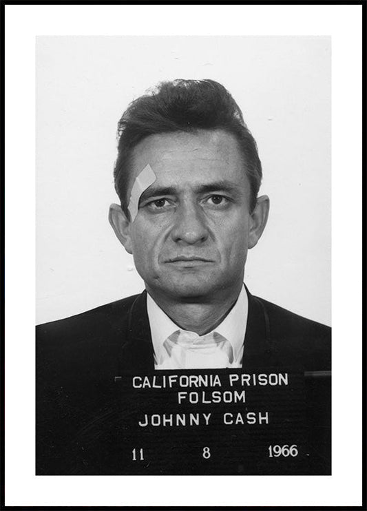 Johnny Cash Mug Shot Poster