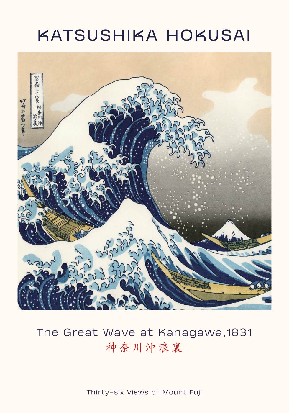 Katsushika Hokusai - The Great Wave at Kanagawa Poster