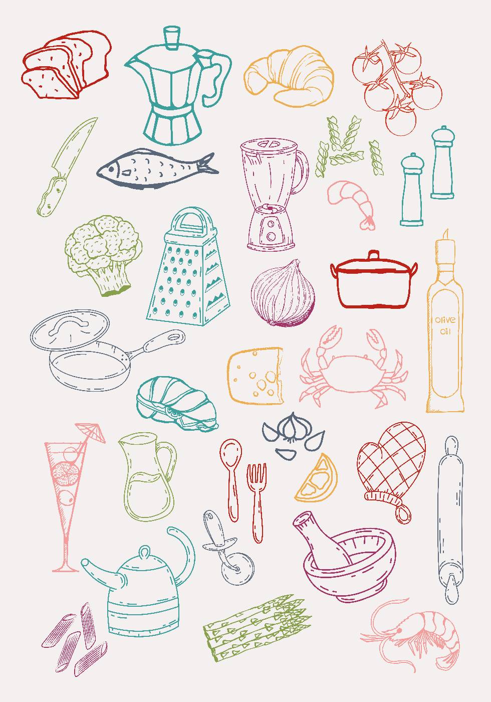 Kitchen Ingredient Poster