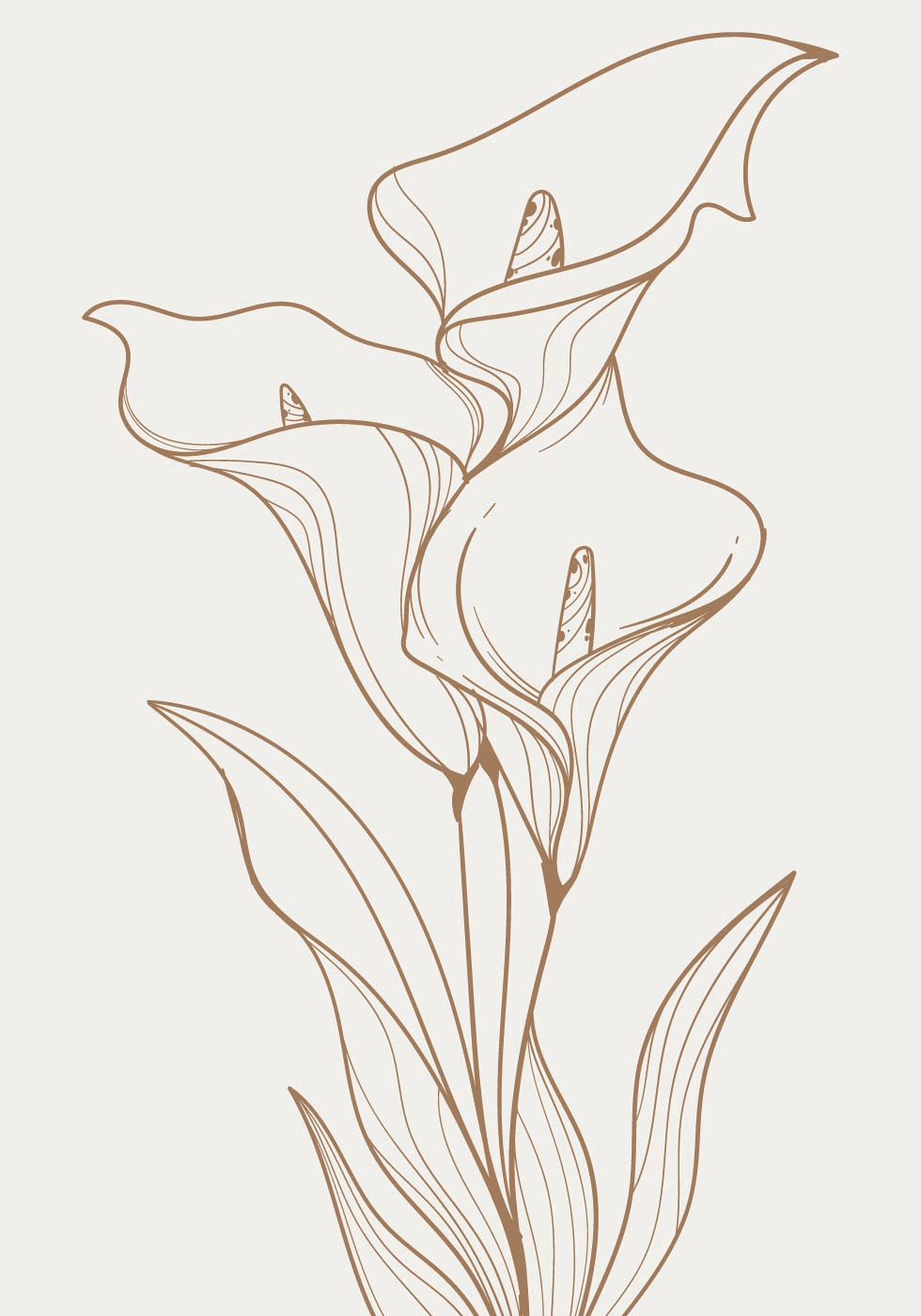 Line Art Flower No. 2 Poster