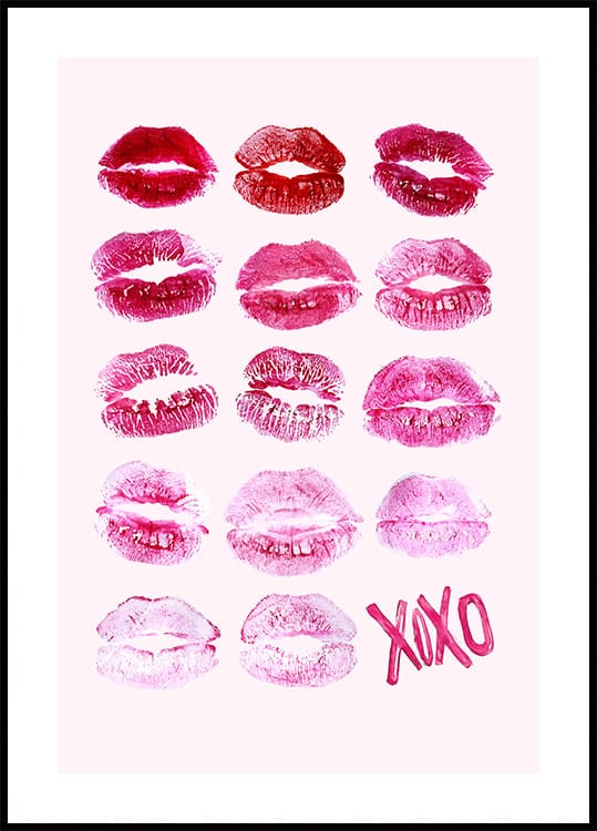 Lips Kiss Mark XoXo Poster