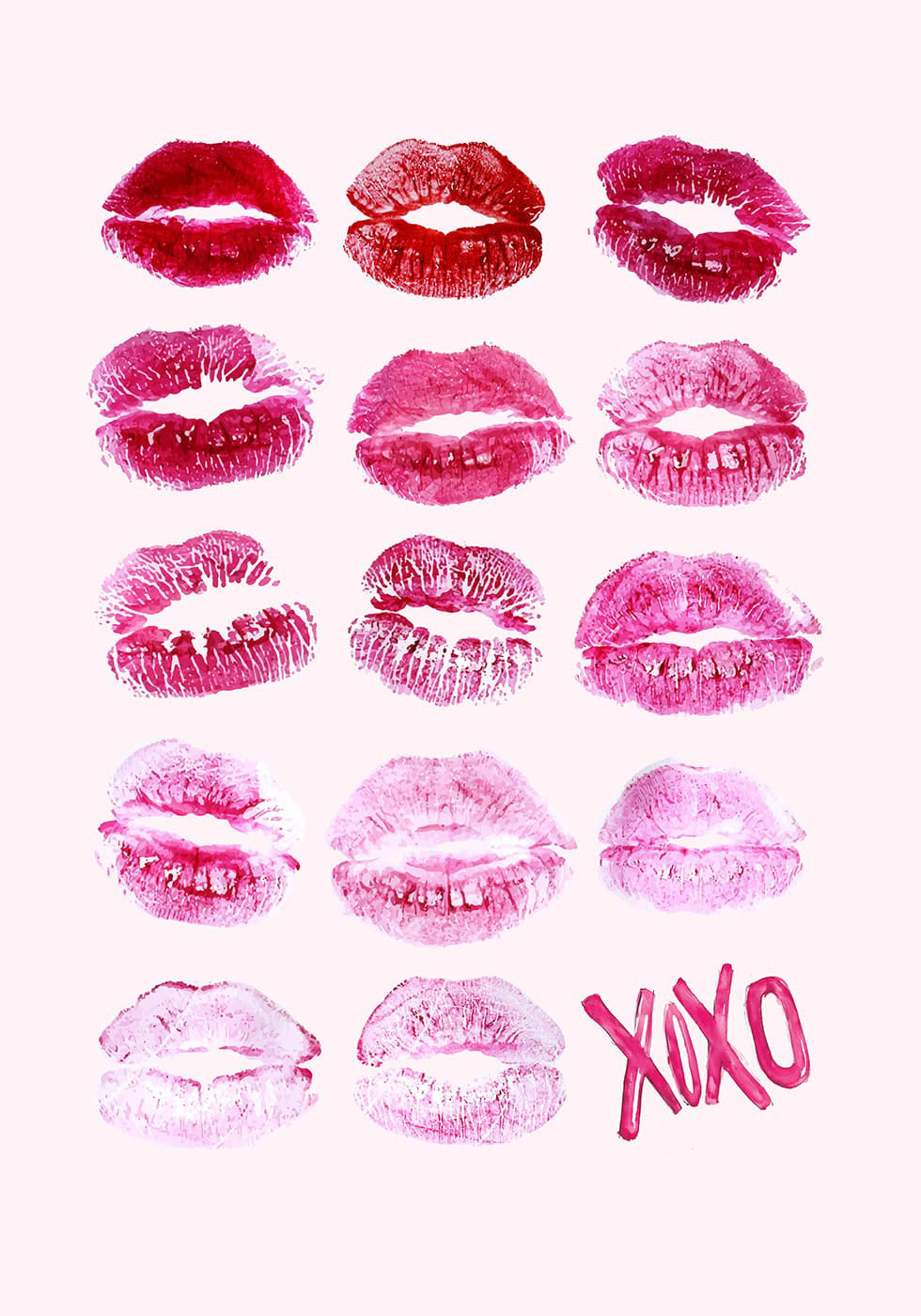 Lips Kiss Mark XoXo Poster