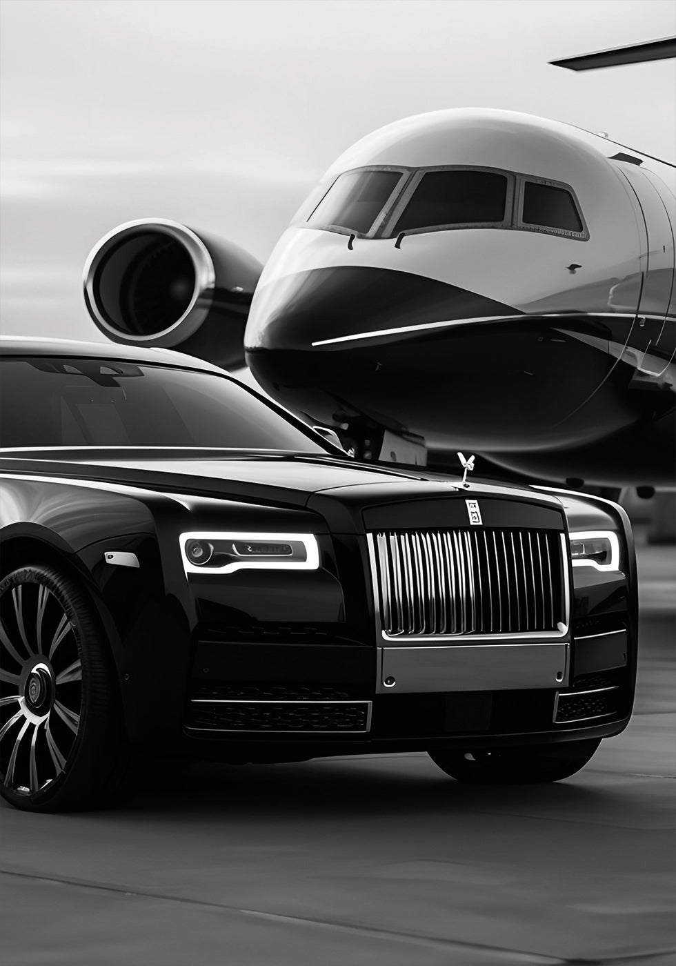 Luxury Lifestyle Black & White Poster