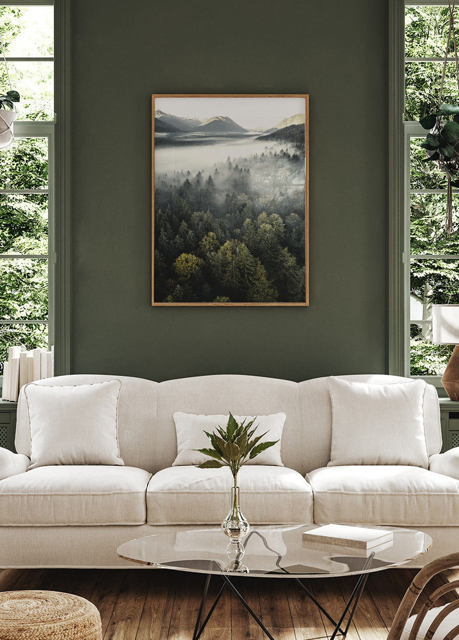 Misty Mountain Forest Poster